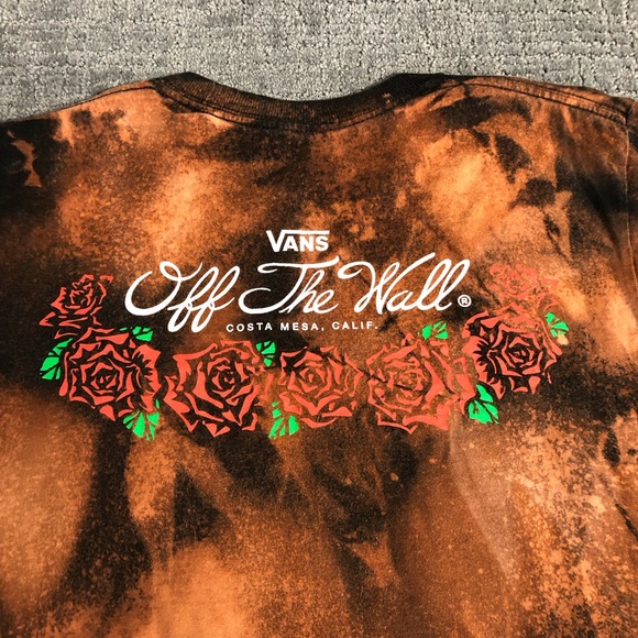 Vans Women’s Black and Orange Tie-Dye Tee - Picture 8 of 9